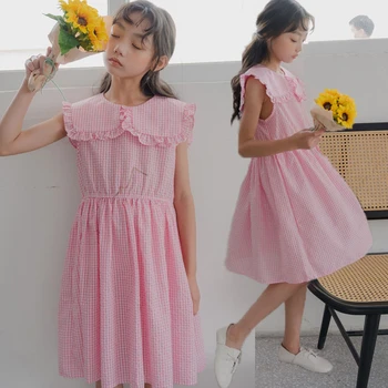 

2020 Big Girls Summer Clothes Dress For Girl School Teen Princess Kids Dresses Pink 4 5 6 7 8 9 10 11 12 13 14 15 16 17 Years