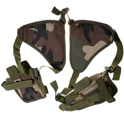 Jungle Camo Открытый Охота для стрельбы, военные универсальная пушка нейлон скрытый переноски кобуры правой руки пистолетный мешочек Наплечная кобура - Цвет: Jungle Camo