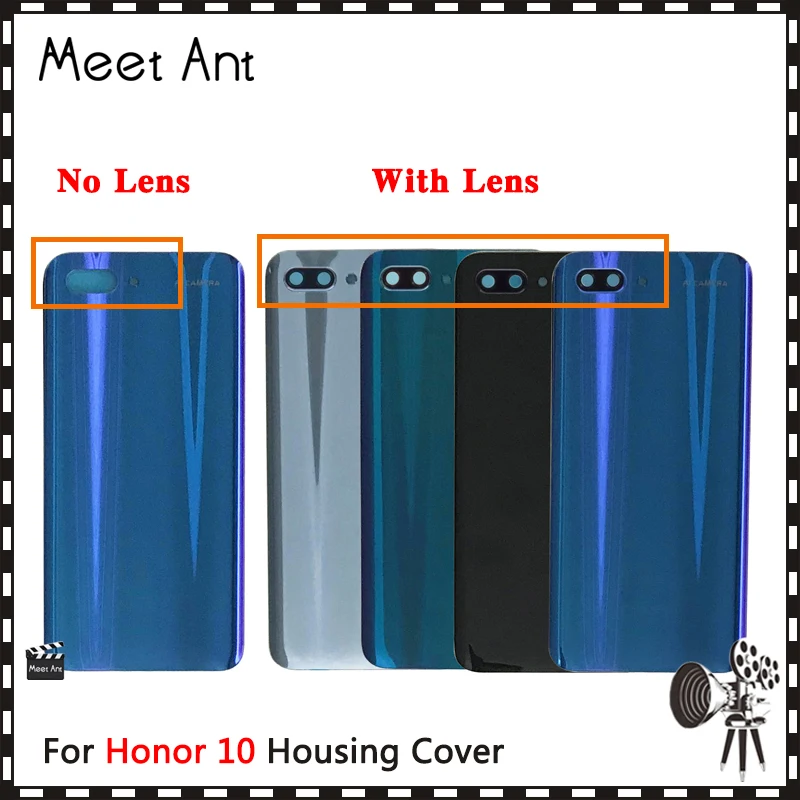 Задняя крышка аккумуляторного отсека для Huawei honor 10 стеклянная задняя с клеем и