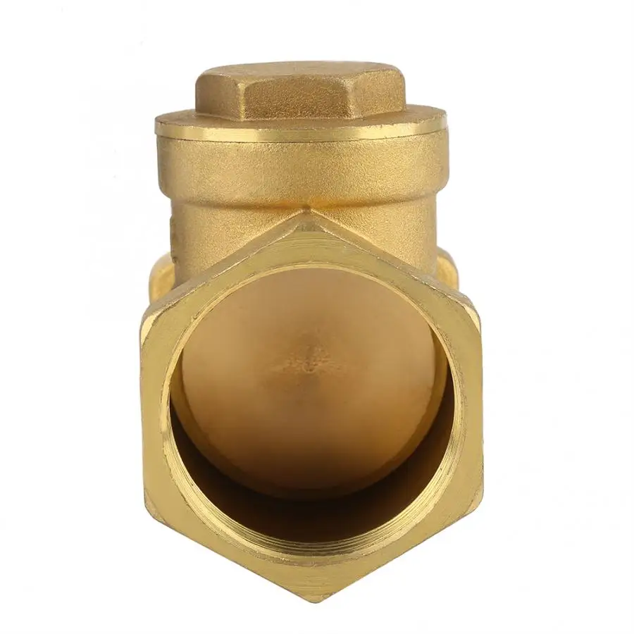 Female Thread Brass Non-return Swing Check Valve 232PSI Prevent Water Backflow DN32
