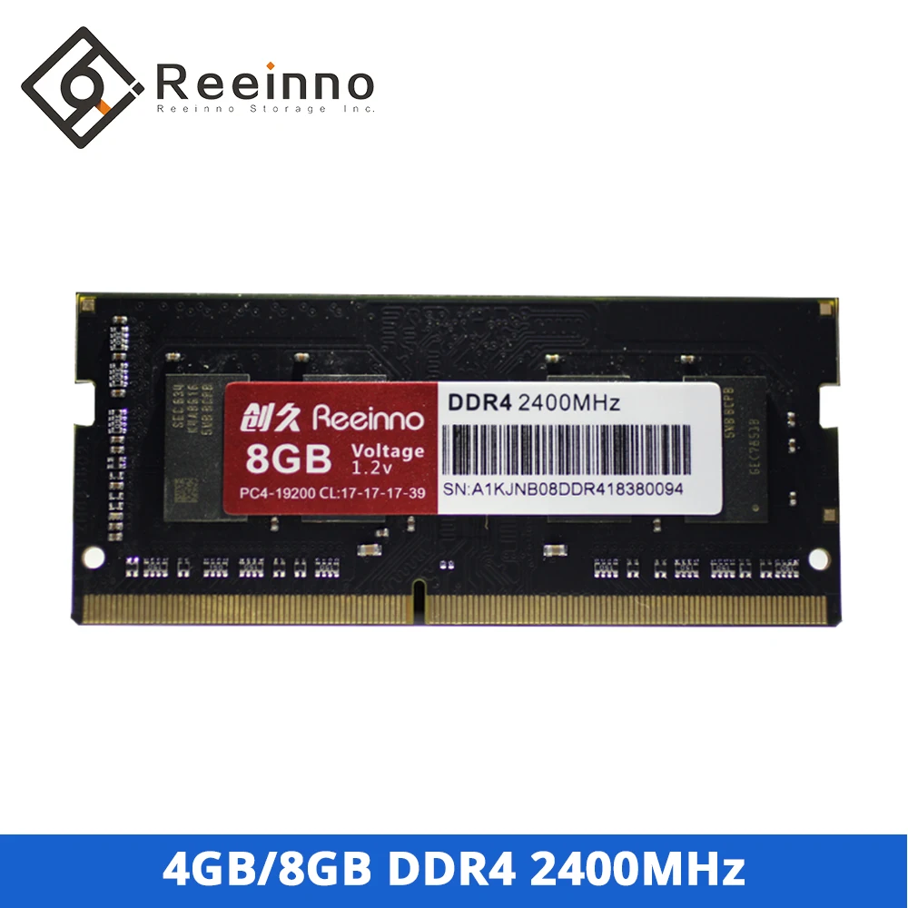 Reeinno Оперативная память DDR4 8 ГБ 4 2400 МГц 1 2 в NON-ECC 260 pin для ноутбука оперативная s