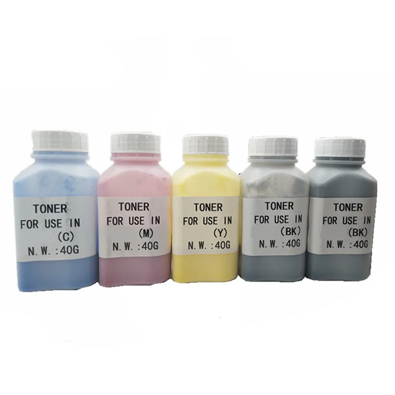 Набор цветных лазерных тонеров для заправки бутылок C5550 C6100 C6150 C 5550 6100 6150 C-5550 C-6100 C-6150 лазерный принтер - Цвет: 40G 1SET 1BK
