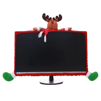 

Creative Christmas Atmosphere Decoration Three-dimensional Cartoon Computer Decoration Non-woven Fabrics Case Set Navidad