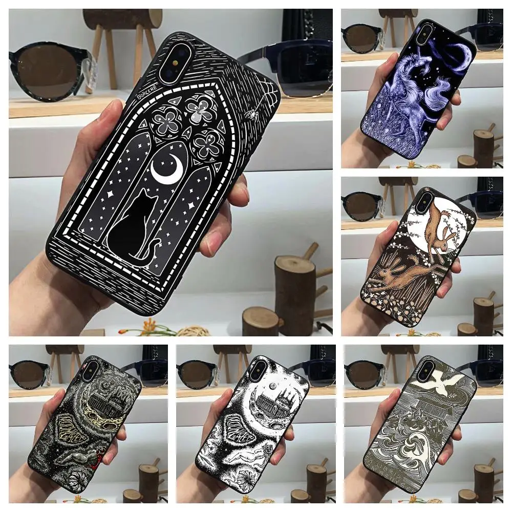 

Moongazer phone case New Black Soft Cover For iPhone 11 Pro Max 6 7 8plus 5 X XS XR XSMax For Samsung s10 s9 s8 plus s7 s6series