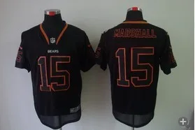 Stitiched, Chicago Jay Cutler Walter Payton Charles Tillman Brandon Marshall Matt Forte, M-4XL-Джерси - Цвет: Черный