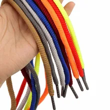 Брендовые модные шнурки высокого качества, 0,5 см, широкие Полиэстеровые шнурки, круглые однотонные металлические шнурки, ботинки с крученым декором