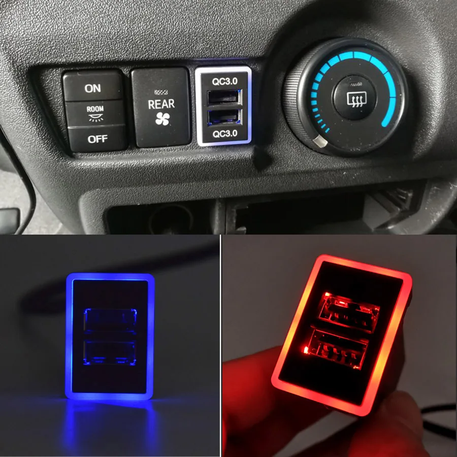 XCGaoon QC3.0 Quickcharge автомобильное зарядное устройство двойной USB телефон PDA адаптер DVR