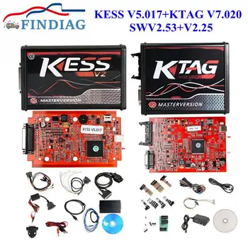 

OBD2 Manager Tuning KTAG V7.020 4 LED Full Red PCB ECU Programmer Red Tuning Kit Unlimited V2.53 KESS V2 V5.017 Online Version