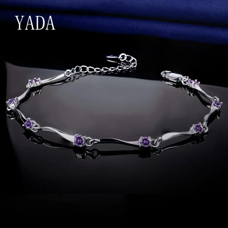 Женский браслет из серебра 925 пробы с кристаллами | Украшения и аксессуары