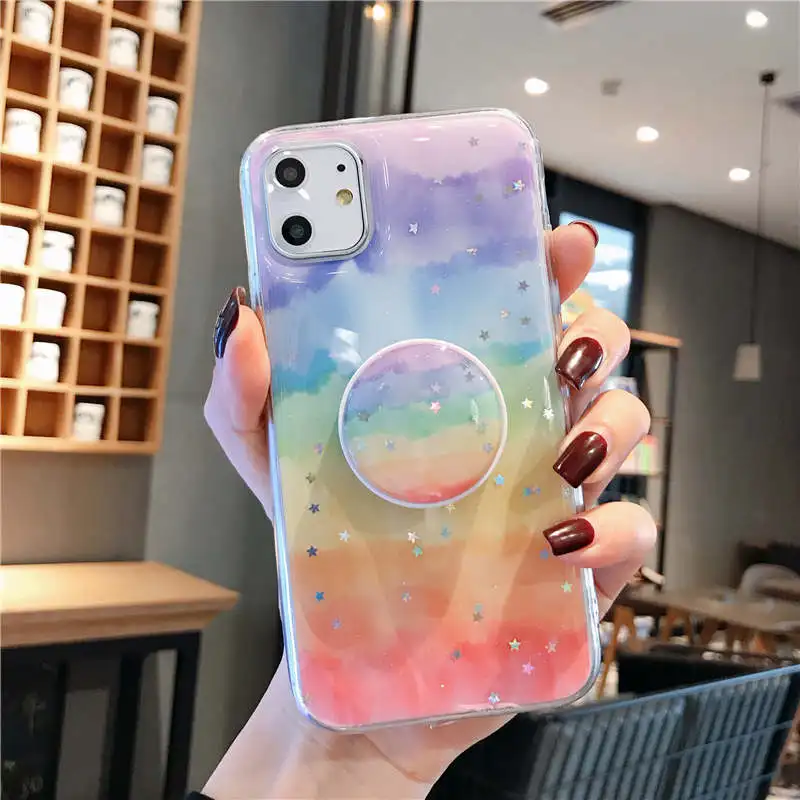 Bling Защитная крышка для радуги мягкий чехол для huawei P30 P20 Lite Коврики 20 Pro 30 Nova 3i на возраст 3, 4, 5, 5i Honor 10 Lite 8X 9X V10 V20 20i 10i крышка