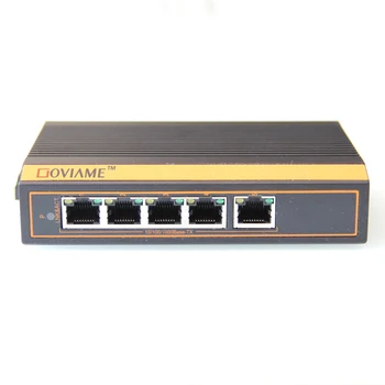 

GOVIAME 10/100/1000Mbps Unmanaged 5-Port Industrial Ethernet Switches with DIN Rail/Wall-Mount(-45°C to 85°C,IP40)