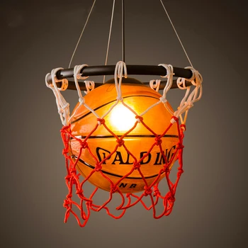 

Modern Pendant Lamp Football Pendant Lights Bedroom Boy Basketball Soccer Hanging Lamp Childrens Room Luminaria Sport Theme Bar