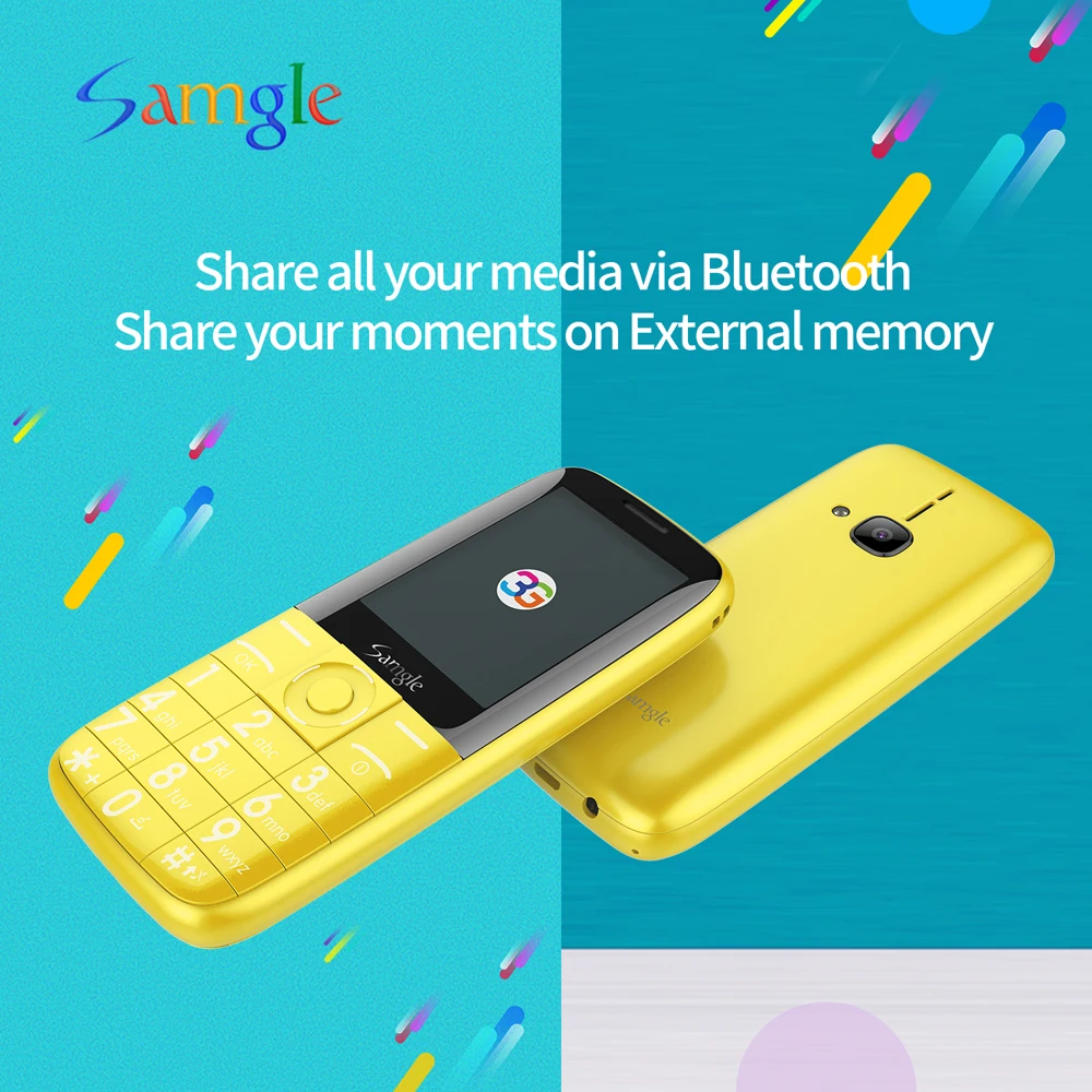 Простой бар мобильный телефон для пожилых людей Samgle 3g WCDMA HD дисплей большой ключ фонарь долгое время ожидания громкий звук Whatsapp функция телефона