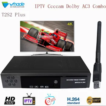 

Vmade DVB-T2S2 + WIFI Combo Satellite TV Receiver Support Dolby Cccam IPTV TV Tuner Box HD 1080P Digital Terrestrial Receptor