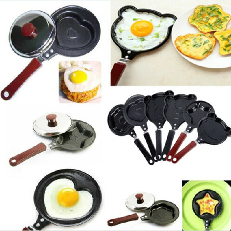 Cute Mini Egg Pancake Frying Pan Creative Non-Stick Pot Kitchen Cooker Tools New 