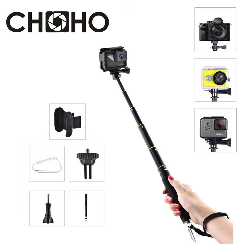 Stick Self selfie sticks selphie Handheld Extendable + Remote Holder For Gopro HERO 9 8 10 Xiaomi SJCAM DJI Camera Accessories |