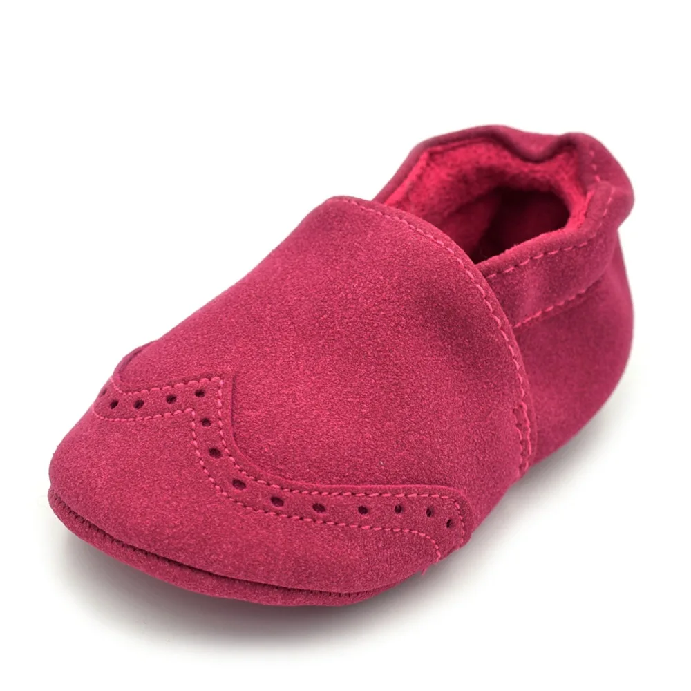 Rose Red 11 Cm Г. Весенне-осенняя новая стильная детская обувь из нубука обувь с мягкой подошвой для малышей 0-1 лет 7 цветов, детская обувь - Цвет: Rose Red 11 Cm
