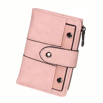 

Spring and Summer 2019 Short Vintage Frosted Lady Student Small Wallet Buckle Wallet
