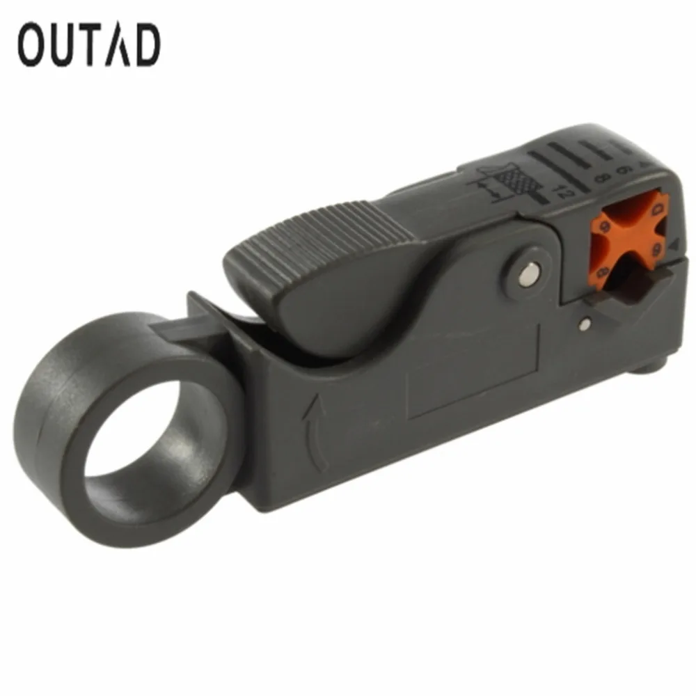 

Top Household Tool Multifunction Rotary Coax Coaxial Cable Cutter Tool RG58 RG59 RG6 High Impact Material Wire Stripper