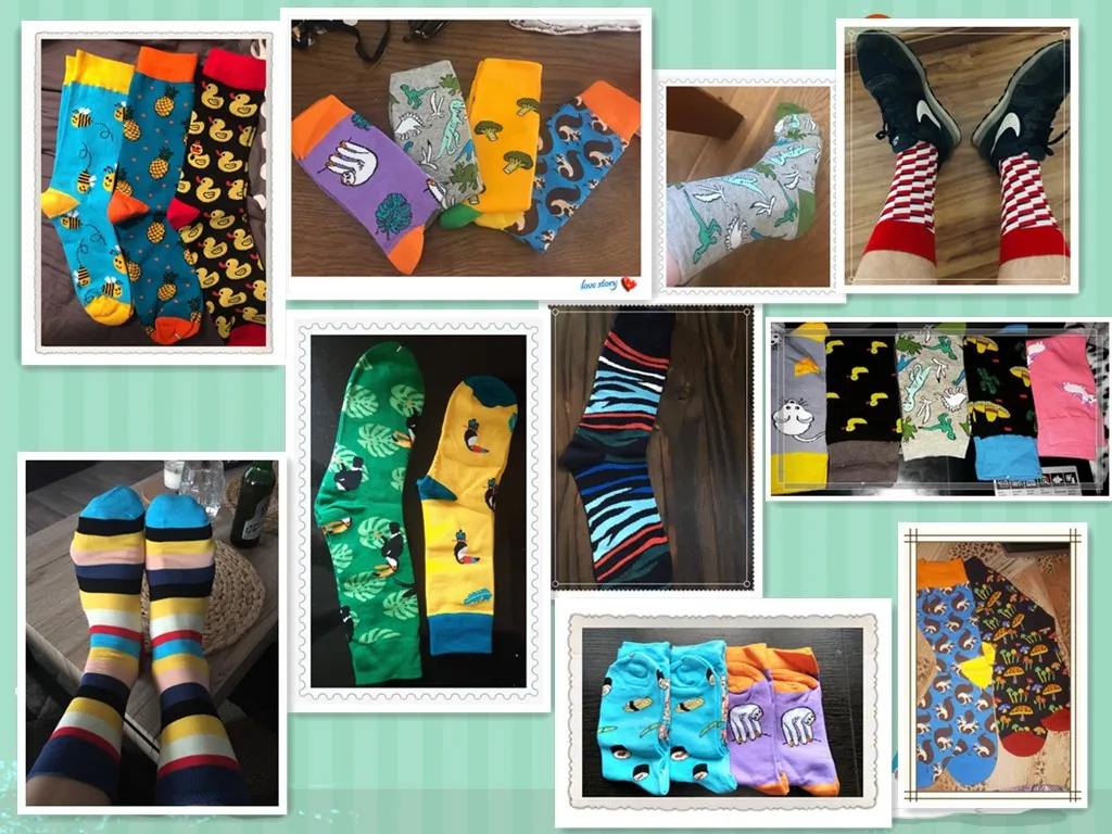 1 Pair Colorful Combed Cotton Socks Shark Skull Pattern Long Tube Happy Men Socks Novelty Skateboard Crew Casual Crazy Socks