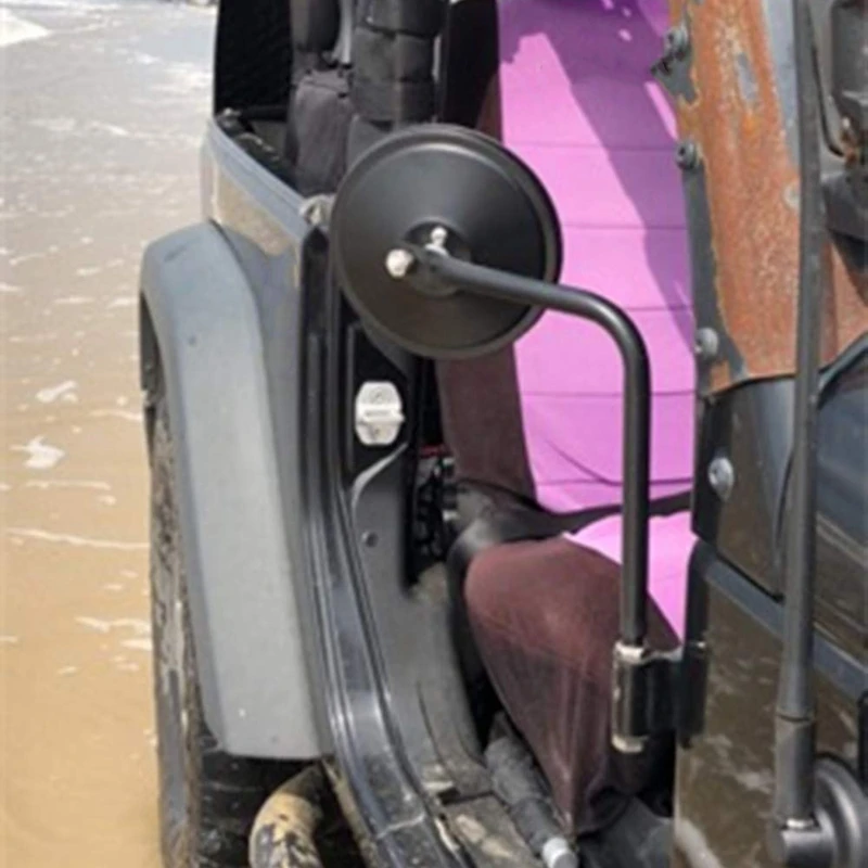 Дверное зеркало для Jeep Wrangler боковые зеркала круговые зеркала заднего вида быстросъемные зеркала для 2007- J-e-p Wrangler Jk Jl 2 шт