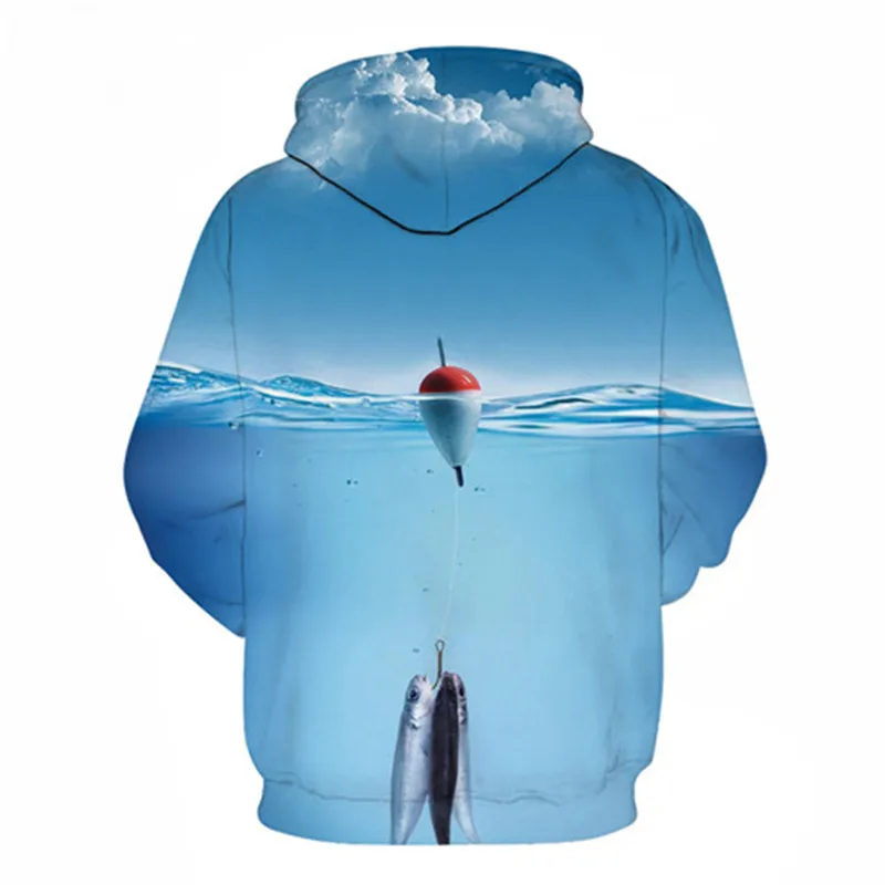 Забавные 3D тропический толстовка с изображением рыбы рыбаловедские снасти мужское и Женское шерстяное пальто с длинными рукавами для девочек, толстовка с капюшоном уличная куртка хип-хоп