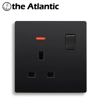 

Atlectric UK Standard Plug Socket With LED Indicator Power Wall Home Electrical Outlet Plastic Panel Socket With Switch