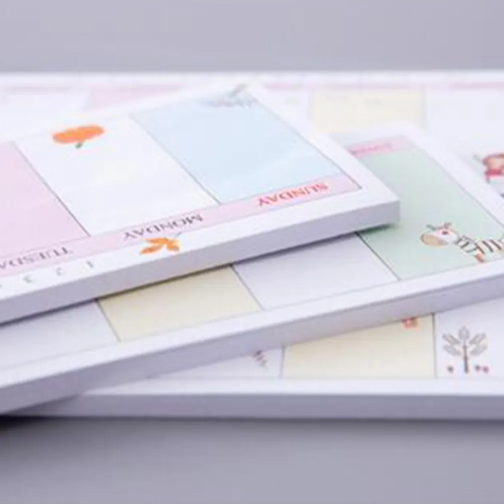 Unique Cartoon Design Memo Pad Bookmarks Notes Index Posted It Weekly Planner Stationery School Supplies