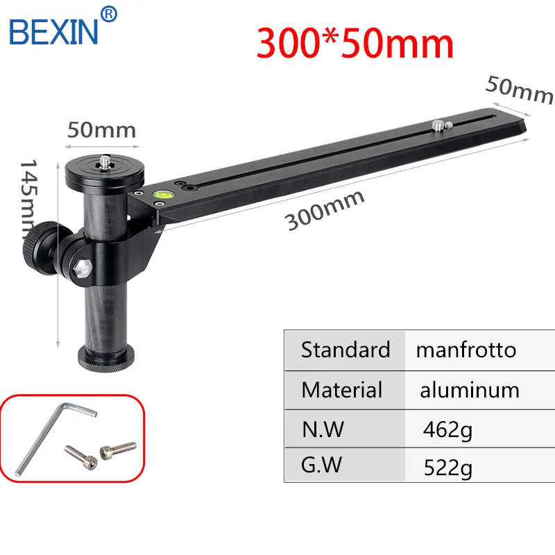300x50mm Телеобъектив Поддержка dslr quick release Камера пластина штатив площадь 50 мм Ширина пластины для manfrotto dslr камера с винтом 3/8 1/4 - Цвет: 300x50mm