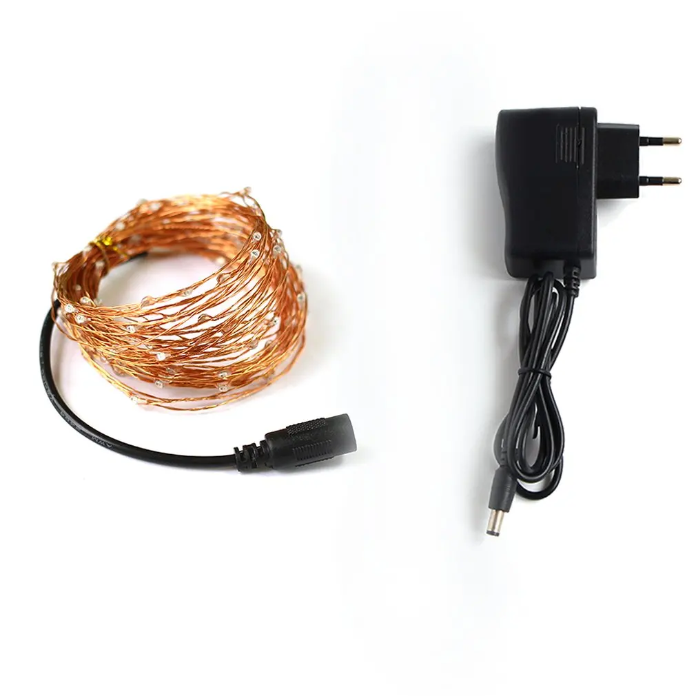 

Outdoor Waterproof 100-LED 10m Copper Wire Strip Firework String Fairy Light Wedding Party Home Decor Power-Supplied Type