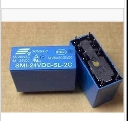 

10PCS/LOT 24V relay SMI-24VDC-SL-2C SMI24VDCSL2C 24VDC DC24V 24V 5A 250VAC 8PIN