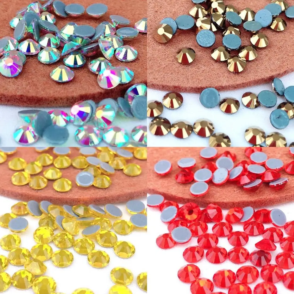 All Sizes 40Colors Crystal AB Hotfix Rhinestones Glass Strass Iron On For Nail Art Sewing &amp Fabric Decoretion | Дом и сад