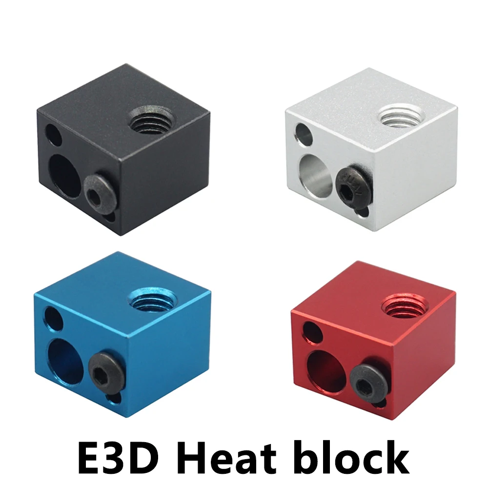 

E3D V6 Heating Block 3D Printer Parts Hotend Thermistor and Thermocouple Heater Block Accessories V5 j-head Aluminium heat block