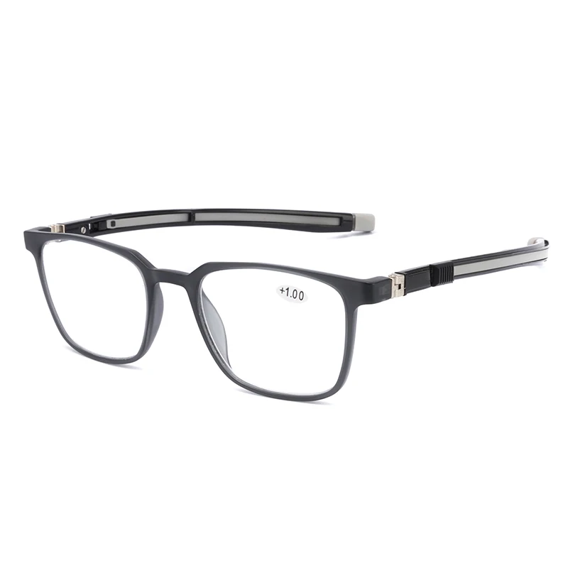 Новинка, унисекс, регулируемые Висячие очки для шеи, Складные Магнитные очки для переднего чтения, женские и мужские Компьютерные очки для дальнозоркости, KR1516 - Цвет оправы: gray