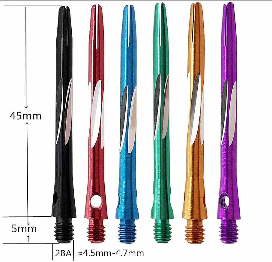 

Bright 2BA Metal Aluminum Rod Varved Darts Shaft Fly Shaft Darts Accessories Single Price of 50mm Long