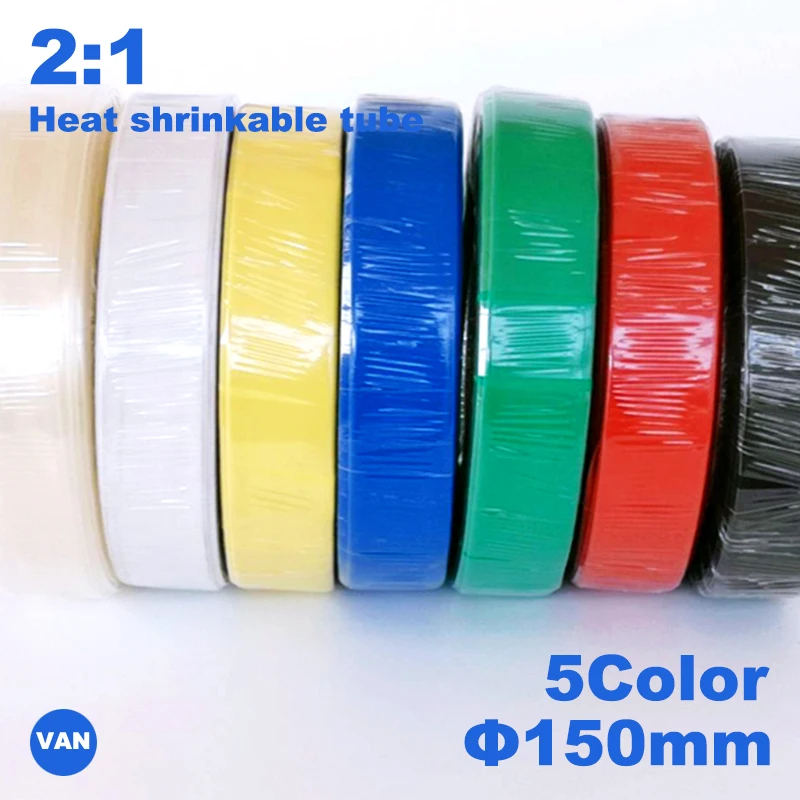 

1meter 150mm Heat Shrink Tube 2:1 Heatshrink Tubing shrinkable tube Cable Sleeve Wire Wrap Kit High quality