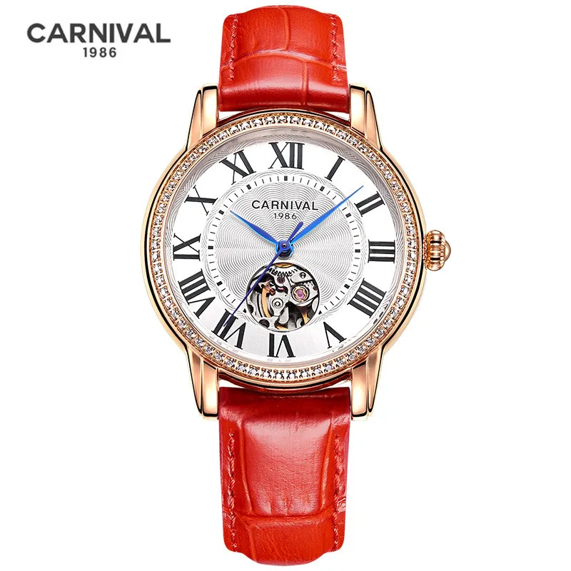 

CARNIVAL Brand Ladies Watch Women Fashion Luxury Waterproof Rose Gold Automatic Mechanical Wrist Watches Clock Reloj Mujer 2020