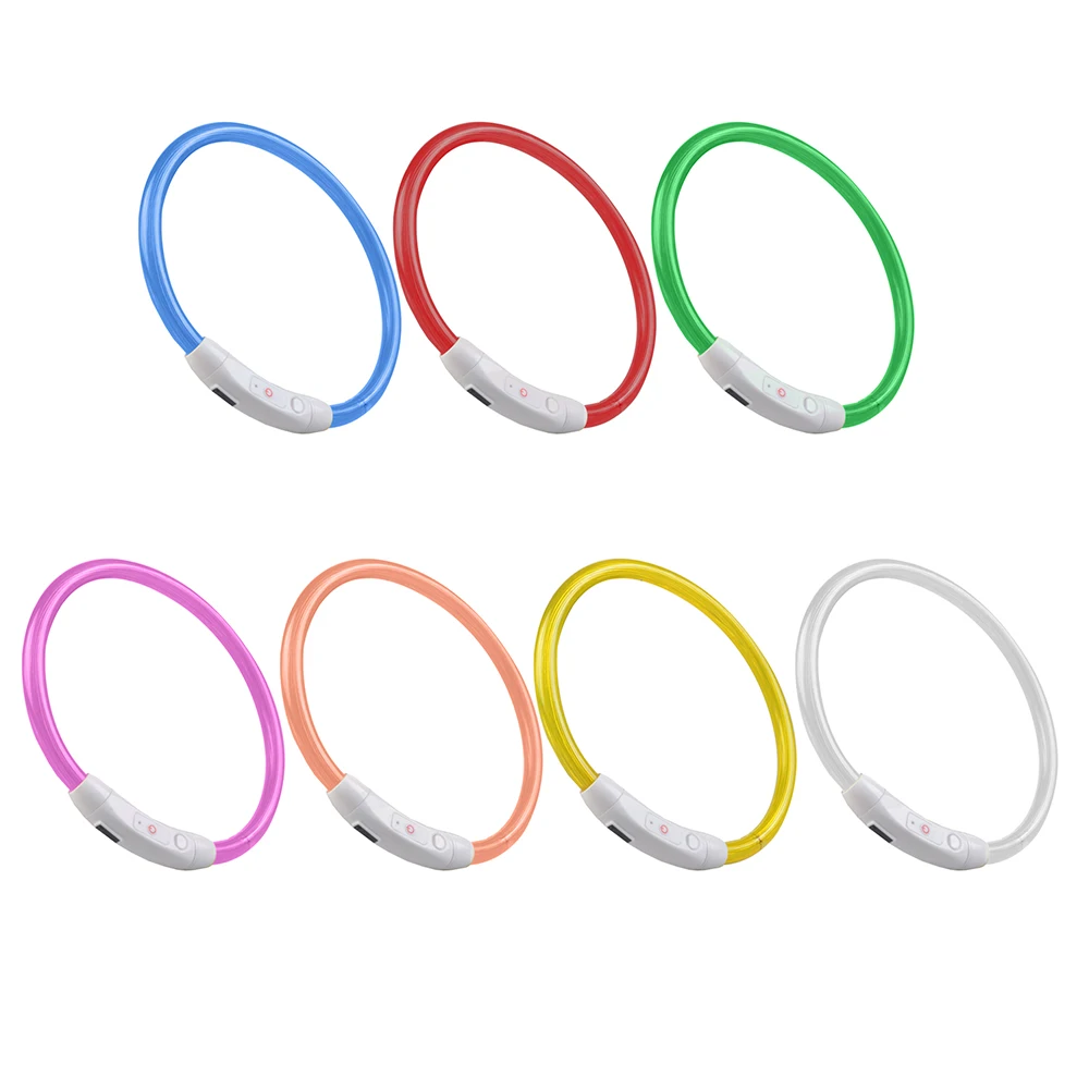 

LED Glowing Dog Collar USB Rechargeable Luminous Pet Collars Flash Night Charging Collars Fast Flash For Puppy Large Dogs
