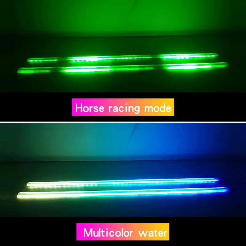 2 шт. 35/40/45 см 7 цветов RGB Светодиодные ленты лента светильник ультра тонкий светильник руководство дневные ходовые RC руля установка лампы аксессуары