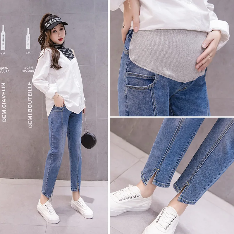 

Pregnant WOMEN'S Pants Fashion Outer Wear Autumn Trousers Autumn And Winter Jeans Dad Loose Pants Summer Thin Section Summer Wea