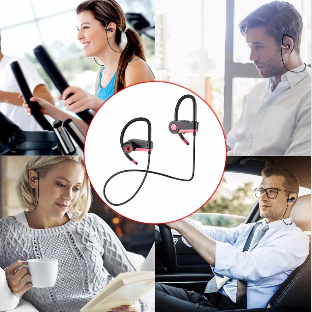 Беспроводные Bluetooth наушники спортивные наушники стерео звук для спортзала Бег тренировки шумоподавление гарнитуры Быстрая зарядка