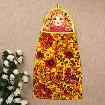 

Towel "Matryoshka", nesting dolls on yellow, souvenir 3292745