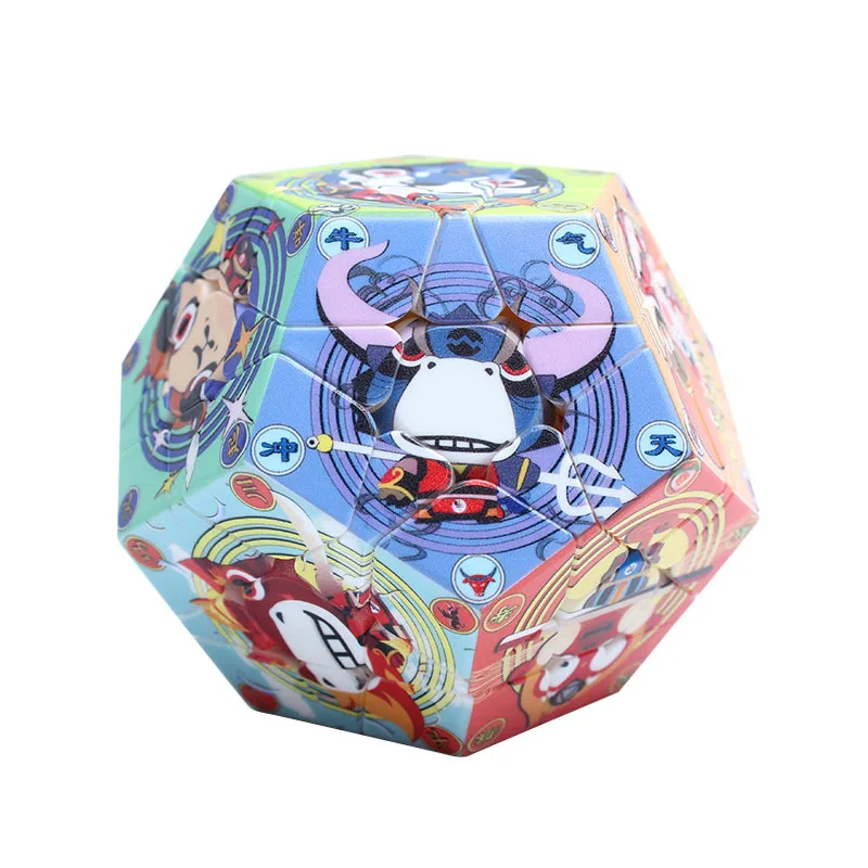 ZCUBE Megaminxeds магический куб 3x3 УФ печать 12 Сторон китайский календарь фотокуб