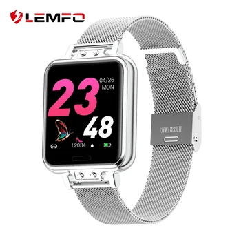 

LEMFO Smart Watch Women HD Screen Waterproof Heart Rate Monitor Lady Smartwatch Sport Fitness Bracelet For Android IOS
