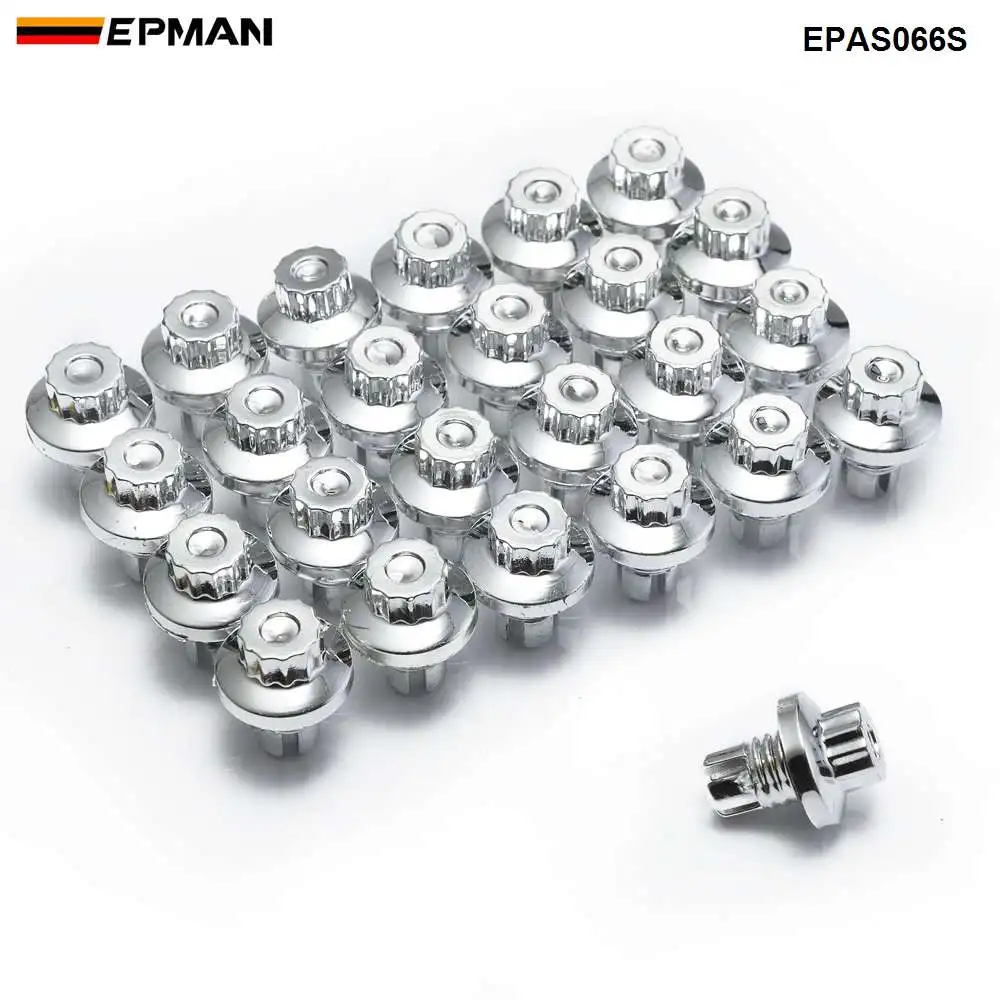 EPMAN-25pcs/lot Plastic Rim Lip Replacement Wheel Rivets / Nuts For Wheel Cap Lip Screw Bolt Tires EPAS066G