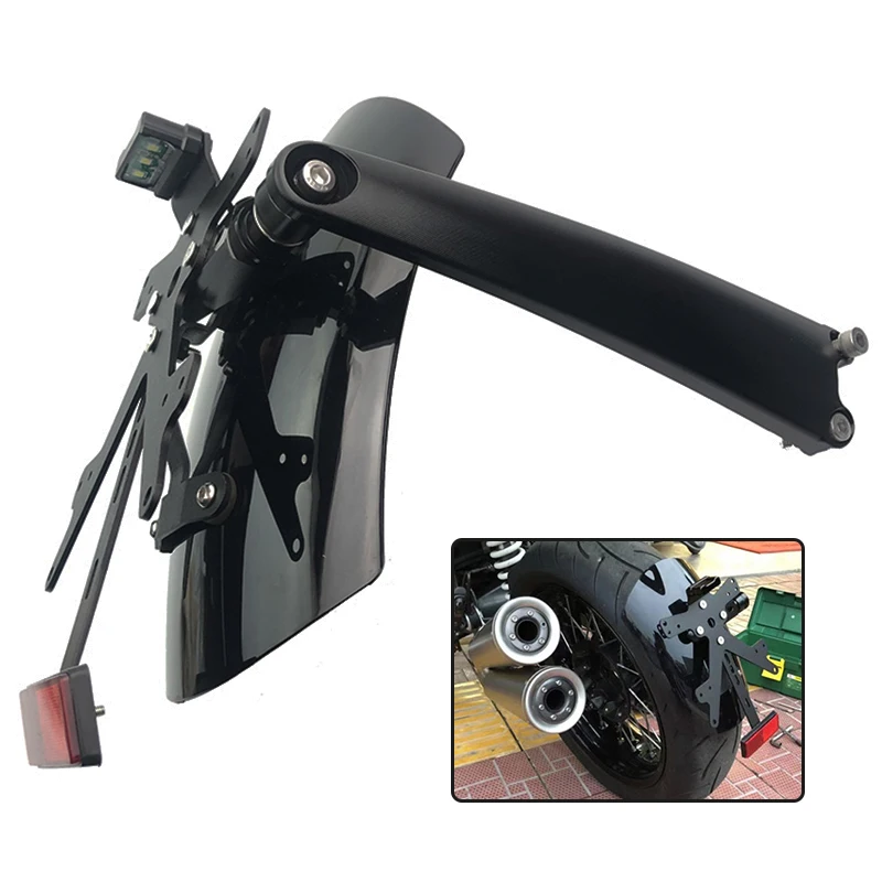 For BMW R NINE T R NINET R9T Scrambler 2014-2018 2015 2016 2017 Motorcycle Rear Fender Bracket mudguard with LED License plate