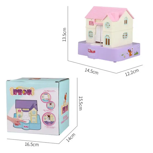 Cute House Dog Stealing Coin Money Saving Box Electric Piggy Bank Toy Kids Gift 6