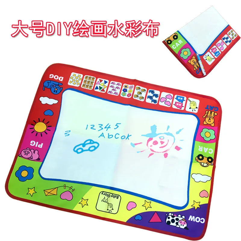 

Magic Four Colors Water Canvas Doing Homework Blanket Painted Graffiti Children Baby Painting Toy 80*60 Cm
