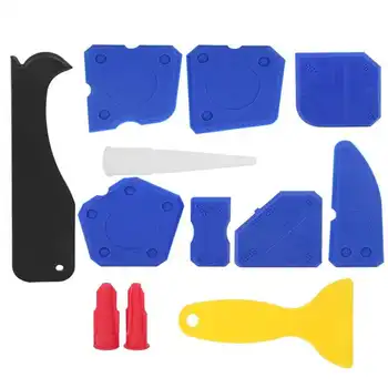 

12Pcs/Set Plastic Sealant Spreader Caulking Scraper Glass Glue Finishing Tool Kit for Molding Grouting Silicone new
