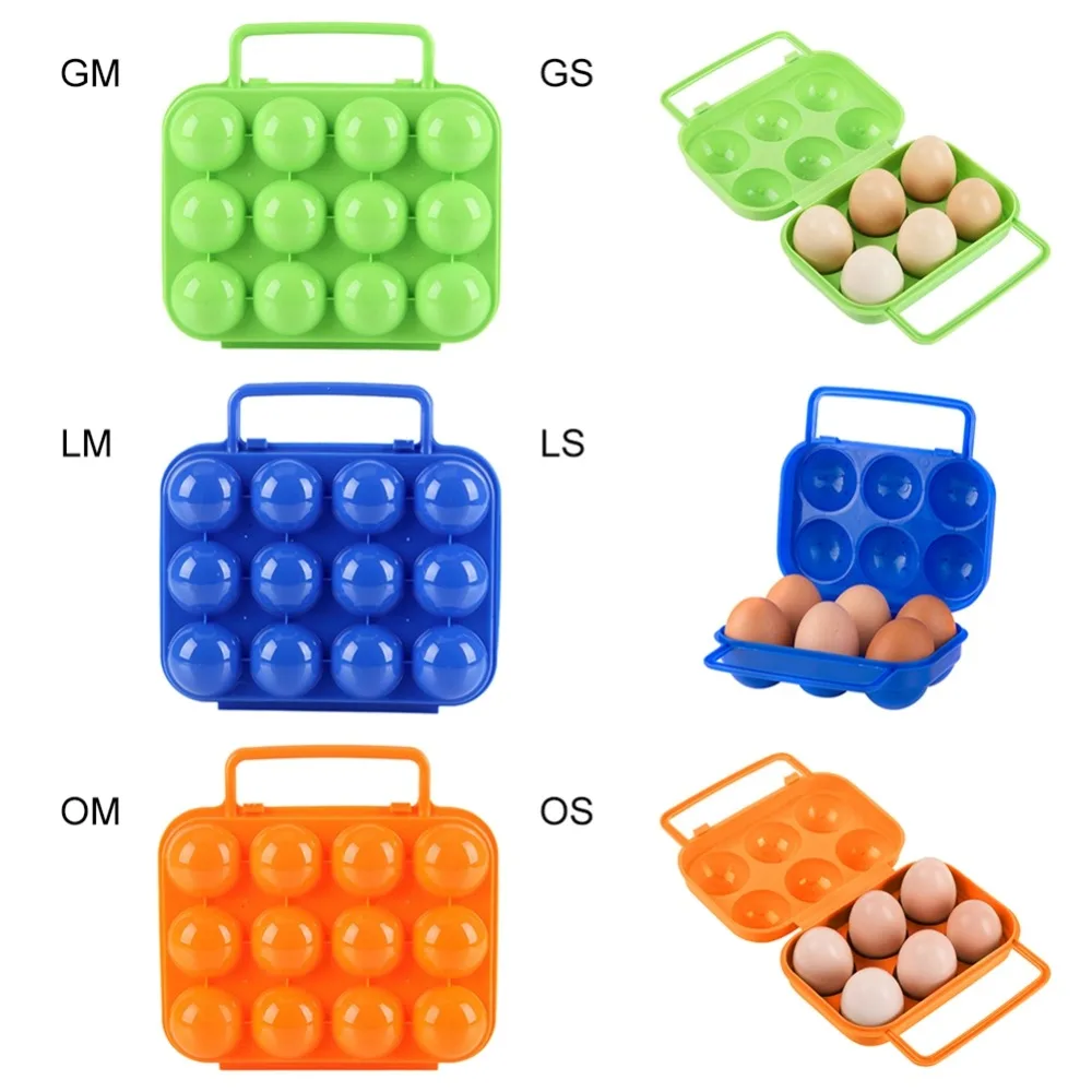 12-сетки Пластик яйцо ящик для хранения бытовой коробка для яиц для Портативный коробка для яиц для кемпинга на открытом воздухе